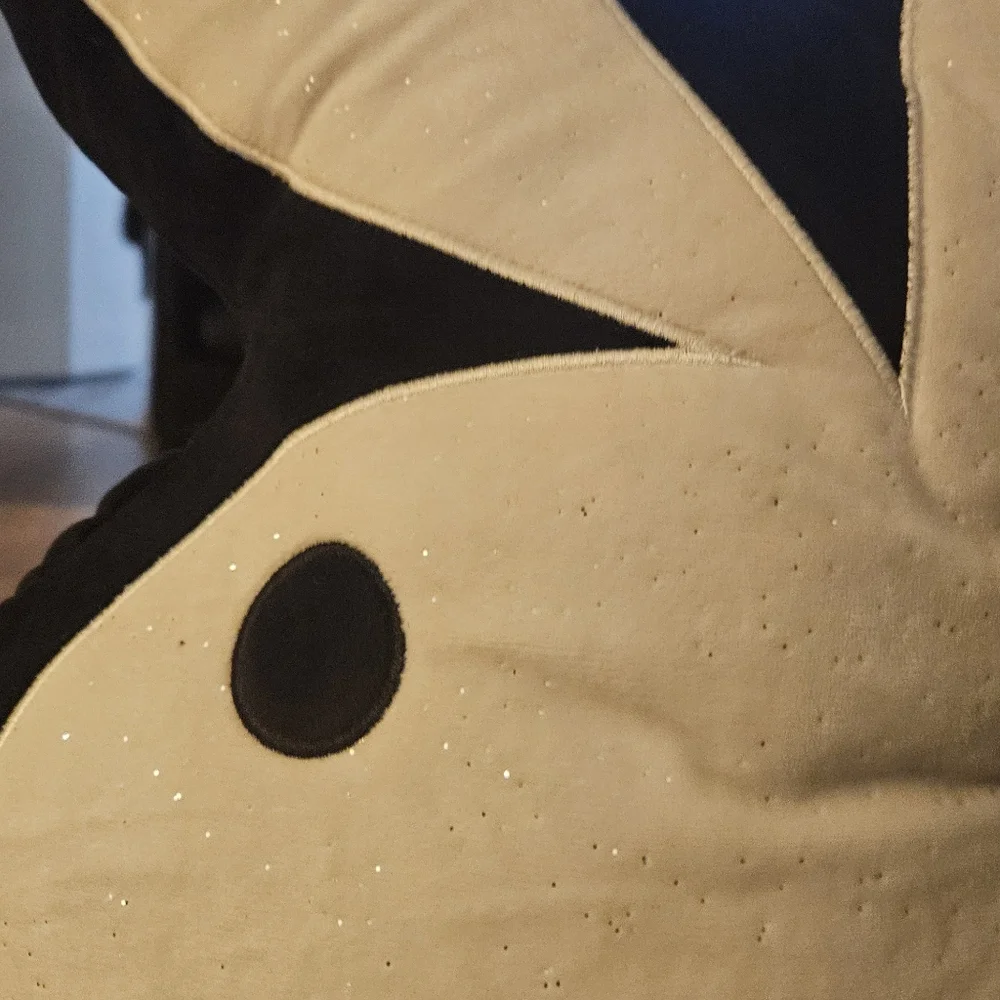 Brand new Playboy Bunny Pillow Black & White Pillow with glitter.